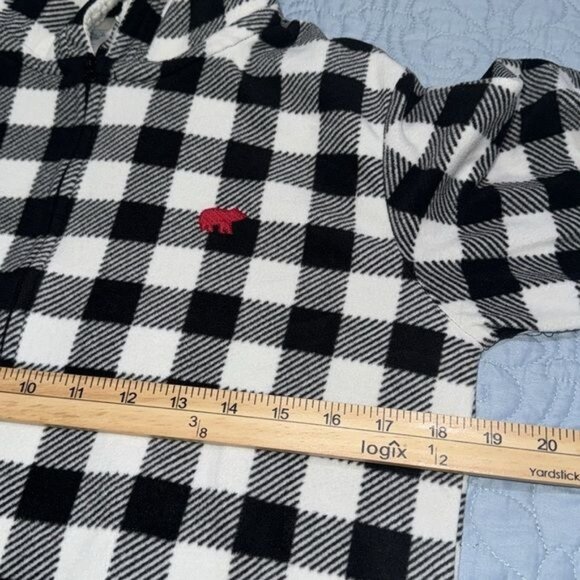 The Childrens Place Kids Buffalo Plaid Hooded Onesie Pajama XXL - Picture 7 of 8